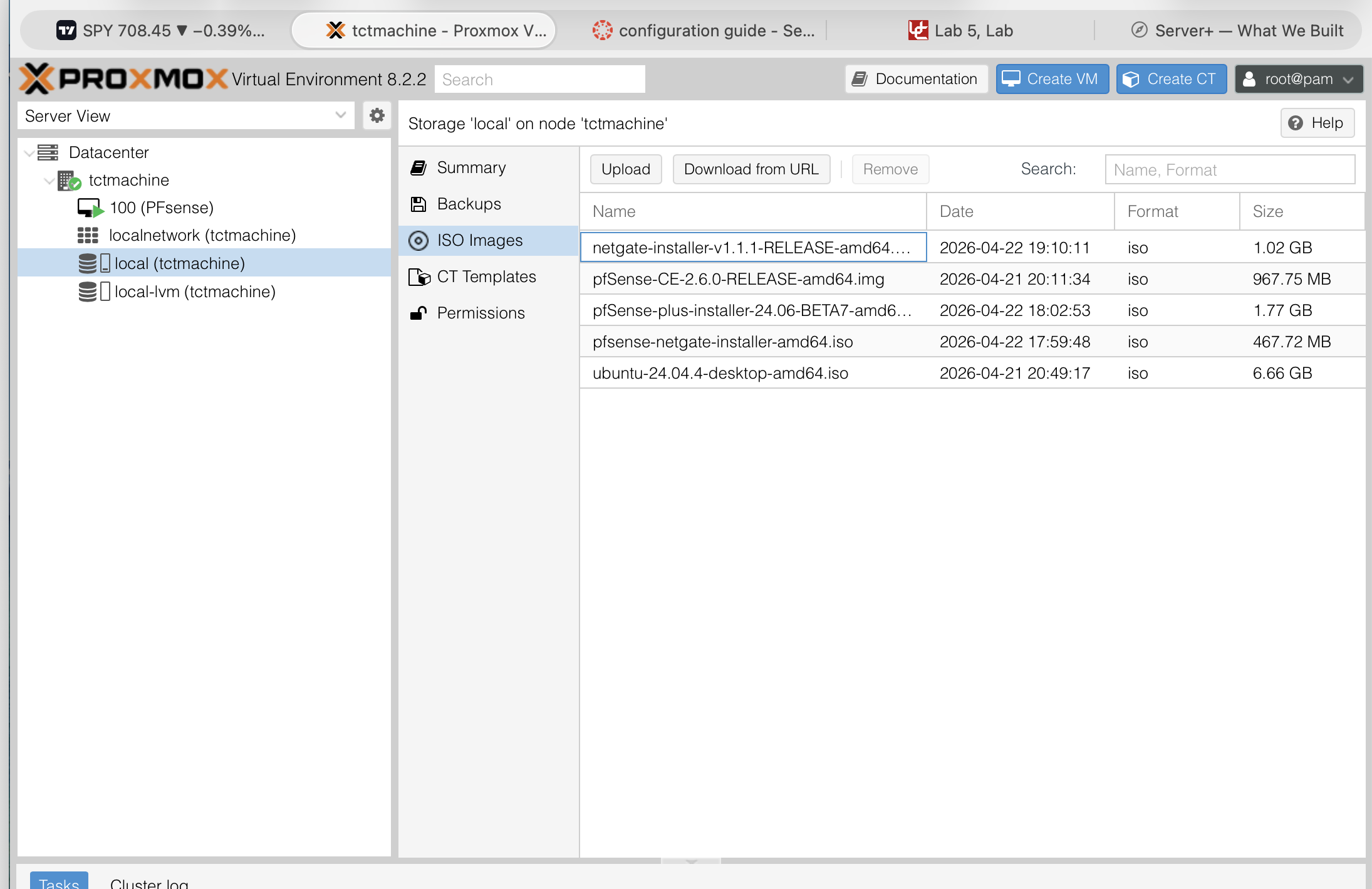 ISO list before Ubuntu Server download
