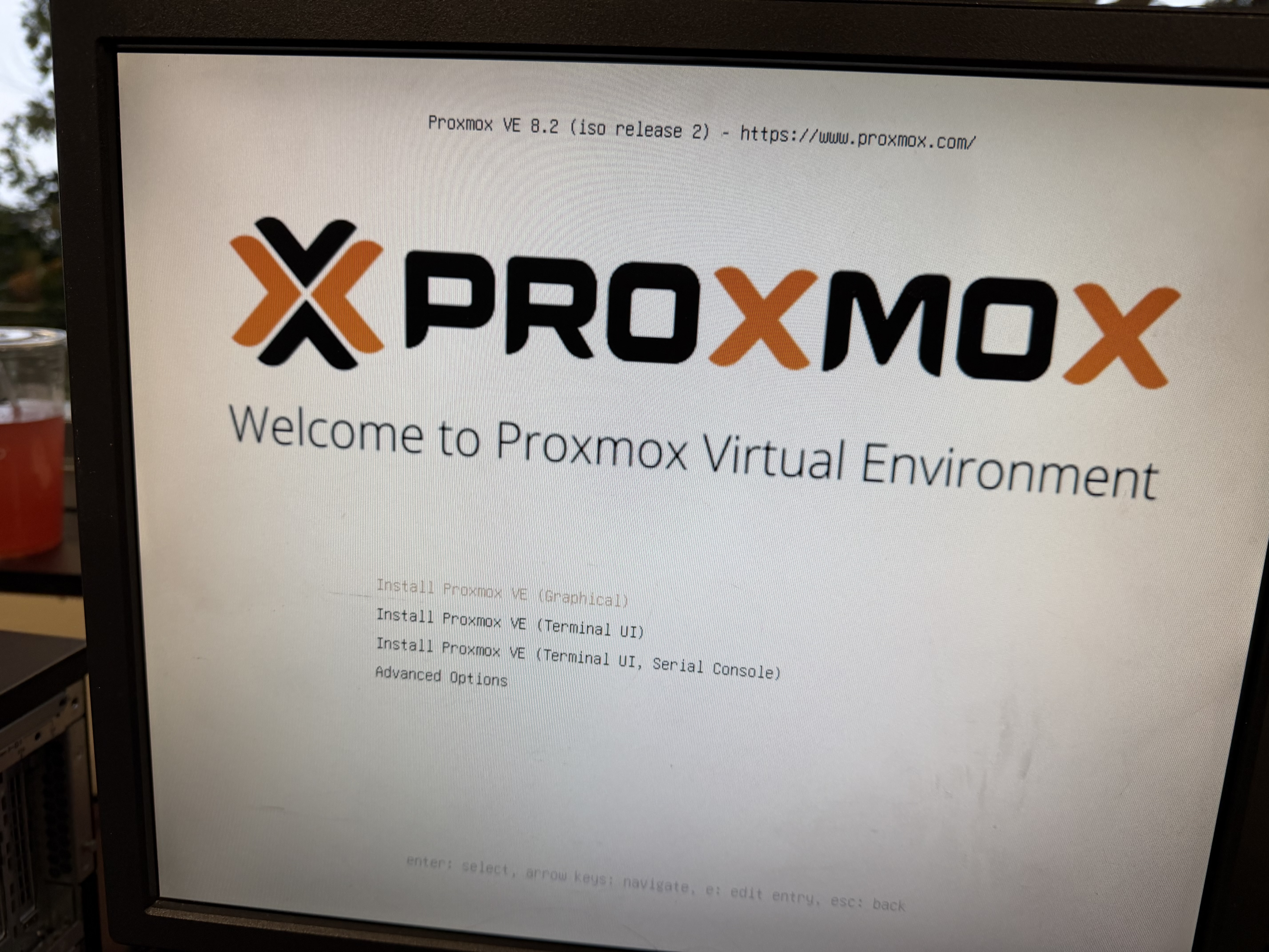 Proxmox VE boot menu